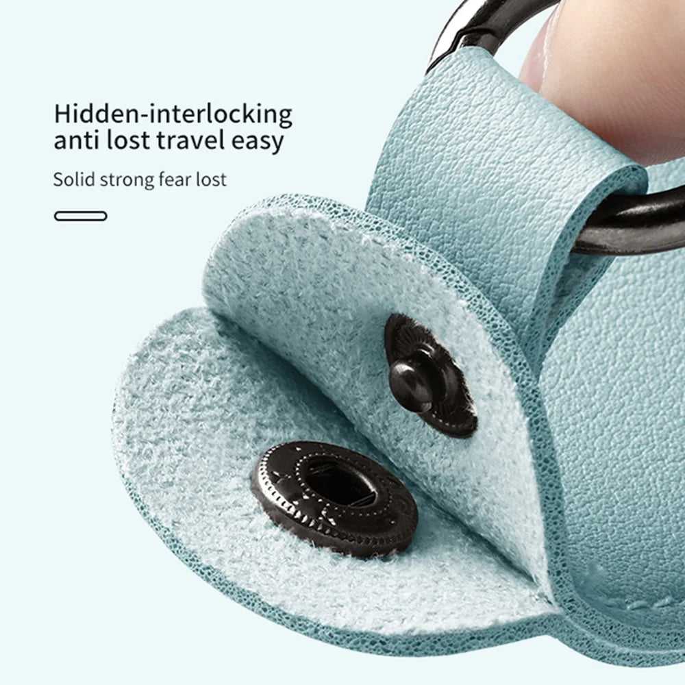 BUBM BM01238020 Cable Management Sleeve Data Cord Organizer Cover Bag Storage Pouch for Key, Smart Bluetooth-compatible Finder and Small Items - Water Blue - 7