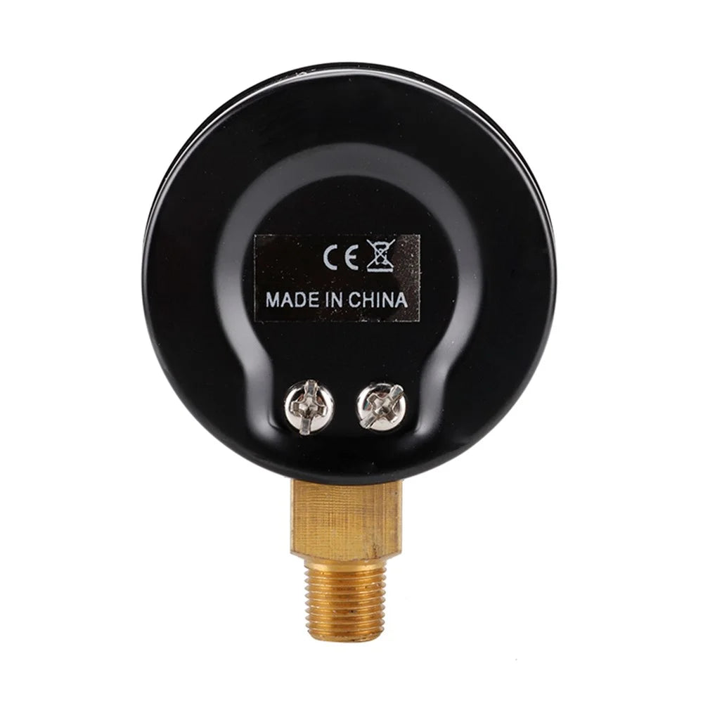 TS-50-14kg / cm2 50mm Dial Gas Pressure Gauge Stainless Steel Dual Scale Oil Water Pressure Gauge with 1 / 4'' NPT Mount - 3