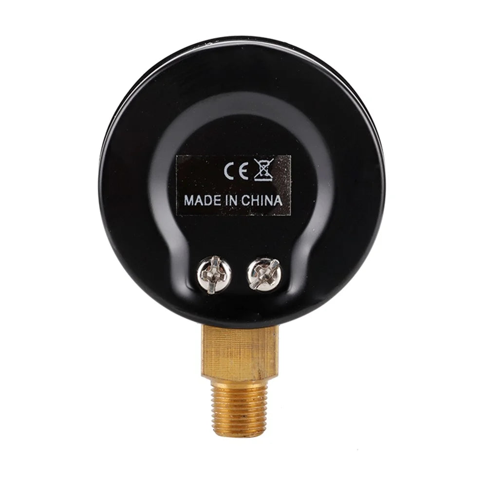 TS-Z52 0-200 PSI / 0-14 Bar Range Gas Pressure Gauge Stainless Steel Dual Scale Multipurpose Oil Water Pressure Gauge - 3
