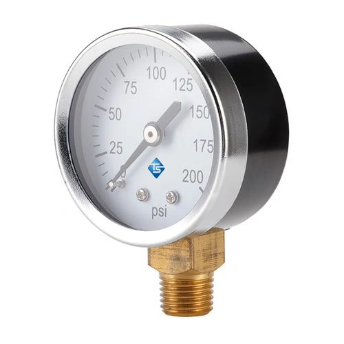 TS-50-200psi Pressure Gauge Vacuum Water Pressure Gauge 0-200 PSI Test Range Oil Pressure Gauge with 1 / 4'' NPT Bottom Mount - 1