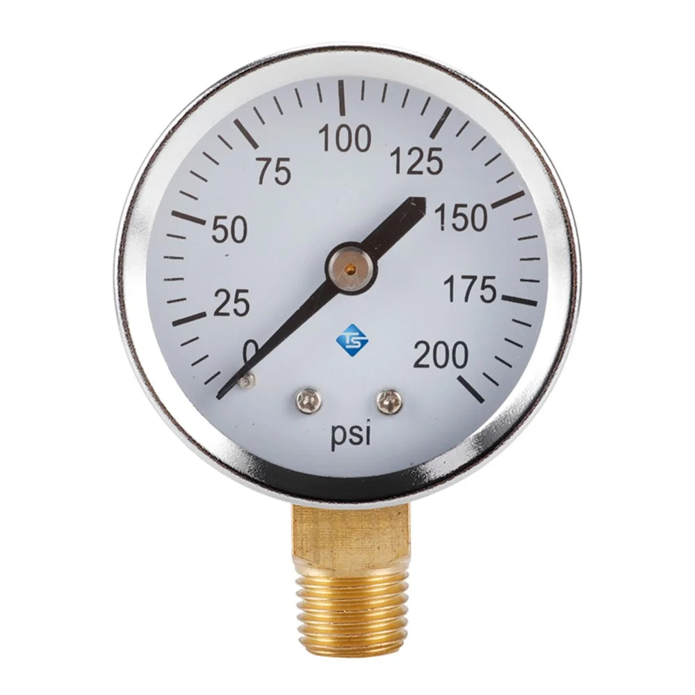 TS-50-200psi Pressure Gauge Vacuum Water Pressure Gauge 0-200 PSI Test Range Oil Pressure Gauge with 1 / 4'' NPT Bottom Mount - 2