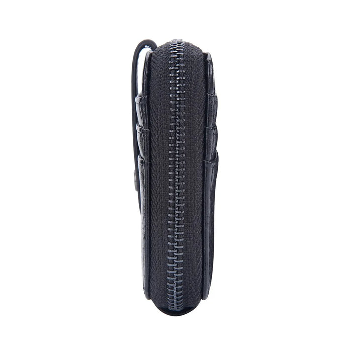BAELLERRY D9322 Accordion Style PU Leather Retro Card Bag Zipper Coin Purse Cash Cards Storage Bag - Black - 5