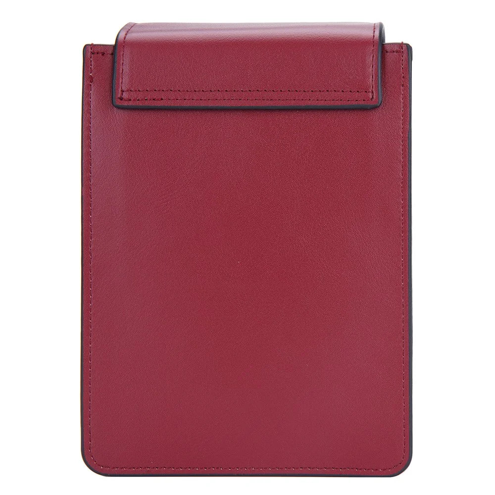 BAELLERRY N8626 Contrast Color PU Leather Magnetic Button Phone Carrying Pouch Stylish Women Cards Cash Holder Crossbody Bag - Red - 3