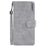 BAELLERRY S1070 Frosted PU Leather Men Long Wallet Zipper Pocket Cards Cash Holder Clutch Bag with Wrist Strap - Grey - 2