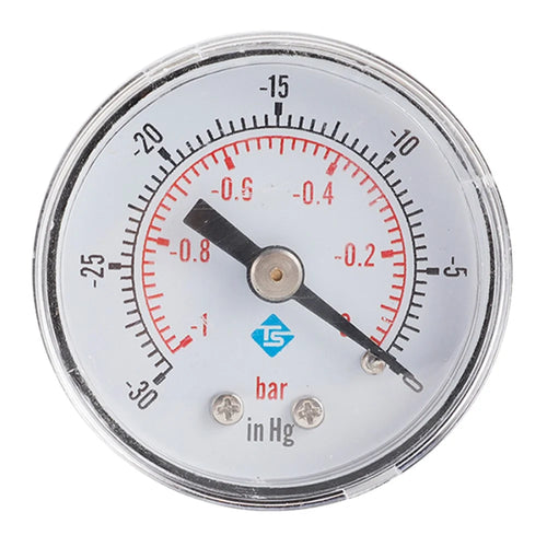 TS-YZ40Z8-30inhg High Precision Water Pressure Gauge Vacuum Gas Oil Pressure Gauge with Dual Scale -30-0 inHg  /  -1-0 Bar - 1