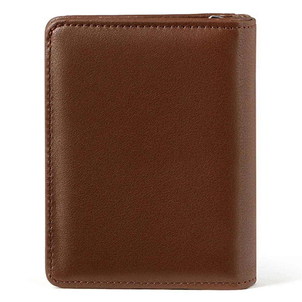 SUNICETY Business Style Wallet for Men, Anti-Scratch PU Leather RFID Blocking Cash Money Storage Pouch Card Carrying Bag with Multiple Card Slots - Coffee - 6