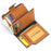 SUNICETY Bi-color Style Wallet RFID Blocking PU Leather Card Storage Pouch Anti-theft Zipper Pocket Cash Money Holder Coin Bag - Black - 4
