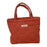 576 Rabbit Pattern Cotton Cloth Handbag Shopping Tote Bag Large Capacity Soft Travel Storage Hand Bag - Red - 1
