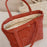 576 Rabbit Pattern Cotton Cloth Handbag Shopping Tote Bag Large Capacity Soft Travel Storage Hand Bag - Red - 4