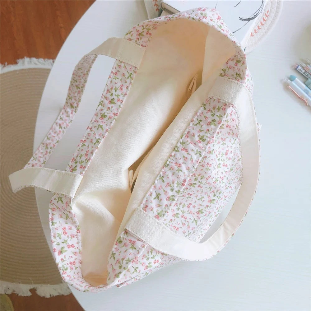 209 Canvas Tote Handbag Casual Shoulder Bag Work Bag Travel Toiletries Storage Bag Tote Bag - Multi-color Dot - 7