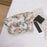 206 Chamomile Pattern Cosmetic Organizer Travel Bag Large Canvas Toiletries Women Teen Girls Makeup Storage Pouch - Purple - 6