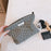 456 Flower Grid Pattern Vintage Canvas Cosmetic Bag Toiletry Container Storage Bag Pouch - Grid Pattern - 6