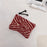542 Canvas Coin Storage Bag Pouch Zipper Small Change Purse Card Key Holder Mini Wallet - Red Chenille - 3