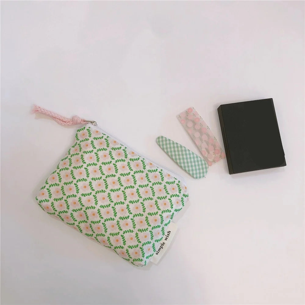 168 Portable Coin Purse Cash Money Organizer Pouch Wallet Card Holder Bag - Pink Flower - 2