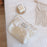 76 Canvas Makeup Cosmetic Bag Travel Organizer Embossing Flower Pattern Toiletry Travel Bag - White - 3