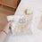 76 Canvas Makeup Cosmetic Bag Travel Organizer Embossing Flower Pattern Toiletry Travel Bag - White - 6