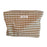 75 Retro Makeup Bag Houndstooth Pattern Toiletries Cosmetic Carrying Bag Organizer Storage Pouch for Travel - Khaki Big Grid - 1