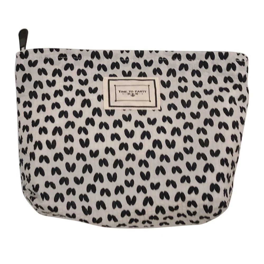 33 Printed Cosmetic Bag for Women, Small Makeup Organizer Travel Toiletry Zipper Bag - White - 1
