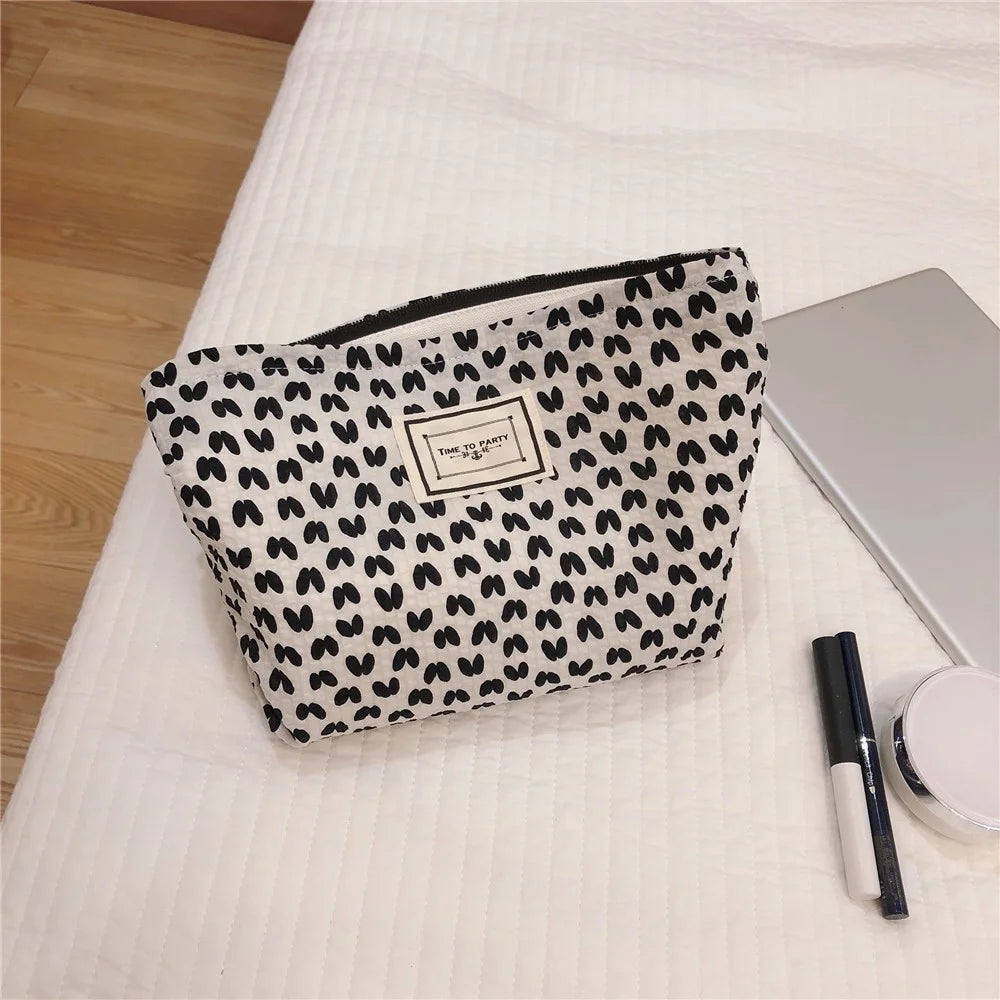 33 Printed Cosmetic Bag for Women, Small Makeup Organizer Travel Toiletry Zipper Bag - White - 2