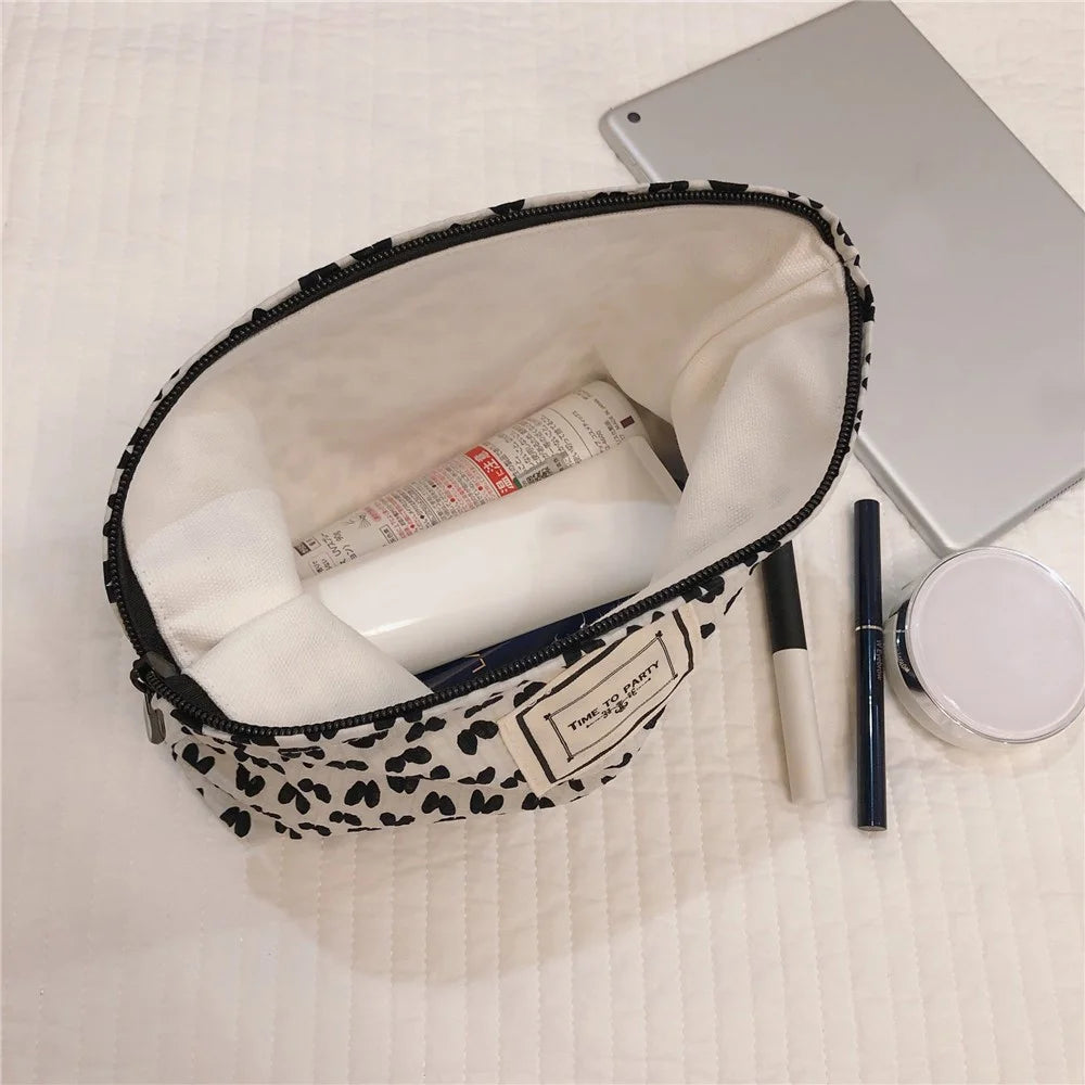 33 Printed Cosmetic Bag for Women, Small Makeup Organizer Travel Toiletry Zipper Bag - White - 5