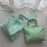 534 Solid Color Women Canvas Handbag Snap Button Simple Casual Tote Bag - Baby Blue - 4