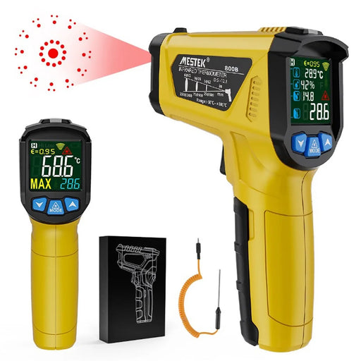 MESTEK 800B Infrared Temperature Measuring Device High-Precision Industrial Thermometer Handheld Thermometer with 12-Point Laser Positioning - 1