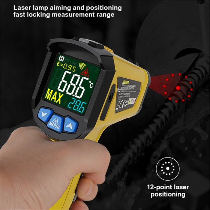 MESTEK 800C Handheld Infrared Temperature Measurer High-Precision Industrial Temp Humidity Meter Portable Thermometer with 12-Point Laser Positioning - 3