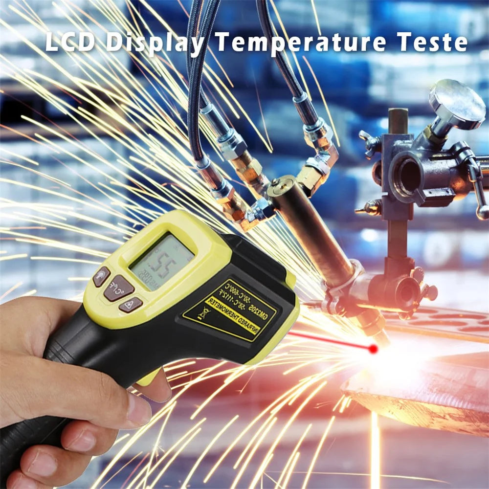 GM320S Non-contact Handheld Industrial Infrared Thermometer High Precision LCD Display Backlit Temperature Tester - Yellow - 3