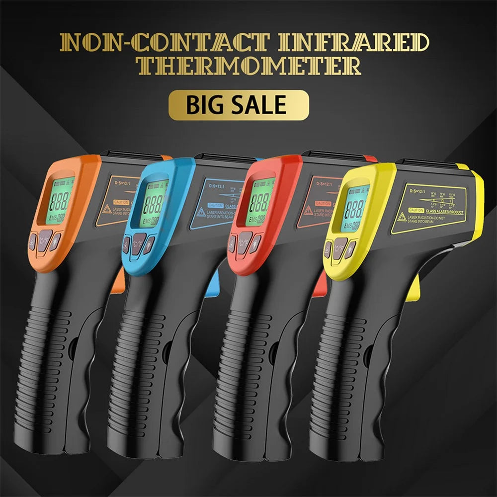 GM320S Non-contact Handheld Industrial Infrared Thermometer High Precision LCD Display Backlit Temperature Tester - Yellow - 5