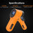 HW550 Digital LCD Infrared Thermometer Non-Contact Laser Industrial Pyrometer Temperature Gun - Orange - 4