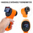 HW550 Digital LCD Infrared Thermometer Non-Contact Laser Industrial Pyrometer Temperature Gun - Orange - 7