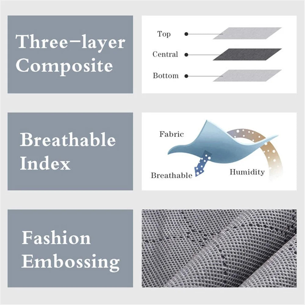 KZ-001001 4Pcs 100*50*15cm Under Bed Zipper Bag with Handle Transparent Window Foldable Blankets Clothes Storage Bin - Grey - 5