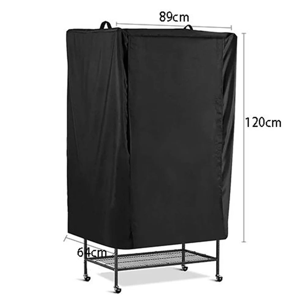 KG0210 89x64x120CM Black Bird Cage Protection Cover Universal Large Bird Cage Cover with Storage Bag - 5
