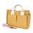 Women Canvas Tote Bag Casual Handbag Crossbody Shoulder Bag Large Capacity Mommy Pouch - Yellow - 1