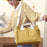 Women Canvas Tote Bag Casual Handbag Crossbody Shoulder Bag Large Capacity Mommy Pouch - Yellow - 2
