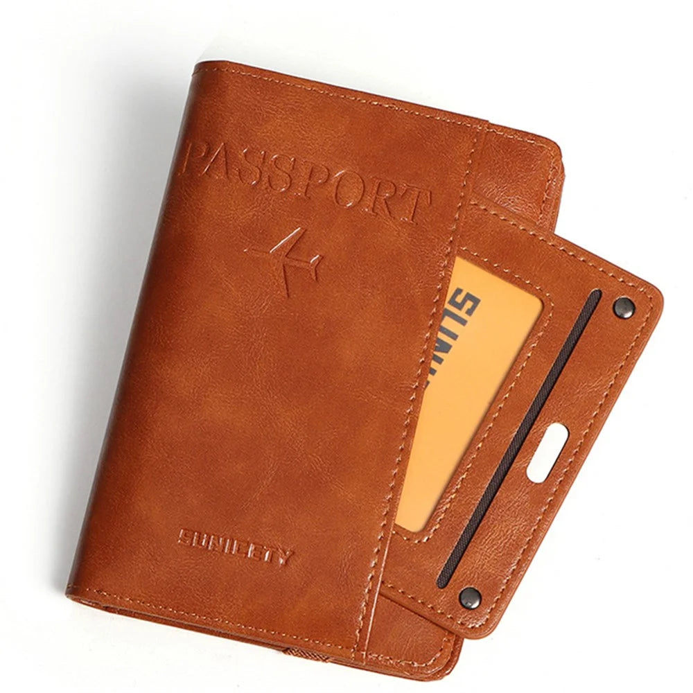 SUNICETY S3121 RFID Blocking Document Bag Waterproof Storage Pouch for Document, Bank Deposit, Passport, Cards - Brown - 3