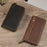 2061 Top Layer Cowhide Leather Long Wallet for Men RFID Blocking Organ Card Holder Clutch Zipper Coin Purse - Coffee - 6