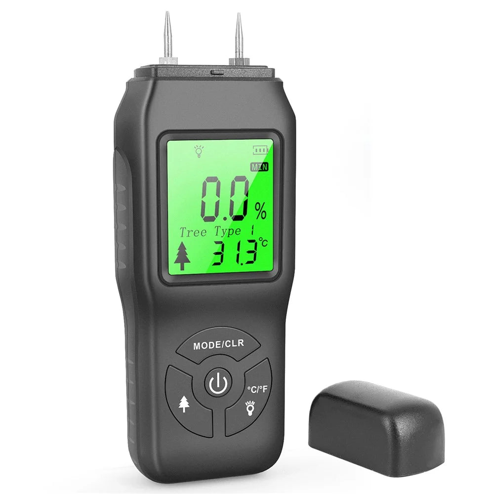 LCD Digital Wood Moisture Meter Hygrometer Humidity Tester for Plywood Wood - 1
