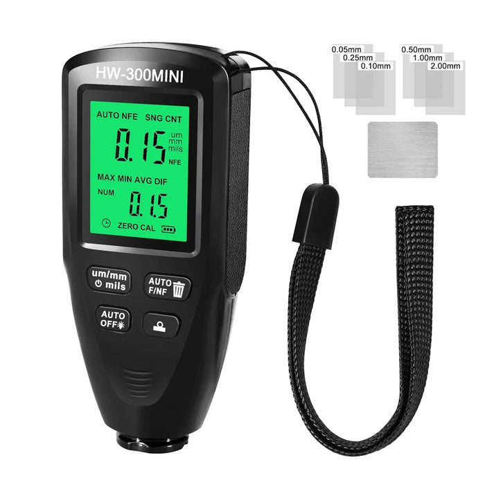 HW300-MINI Coating Thickness Gauge for FE / NFE Coating Thickness Meter Digital Display Measure Device - Black - 1