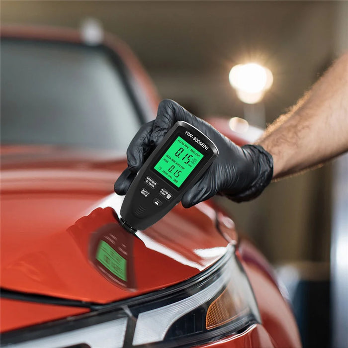 HW300-MINI Coating Thickness Gauge for FE / NFE Coating Thickness Meter Digital Display Measure Device - Black - 6