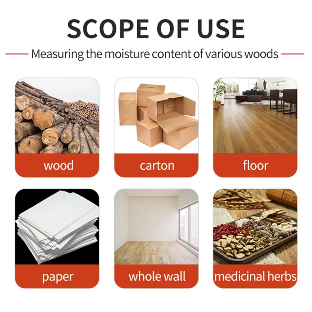 S8603 Digital Wood Moisture Meter Two Pins Wall Moisture Detector Paper Humidity Tester (No Battery) - 3