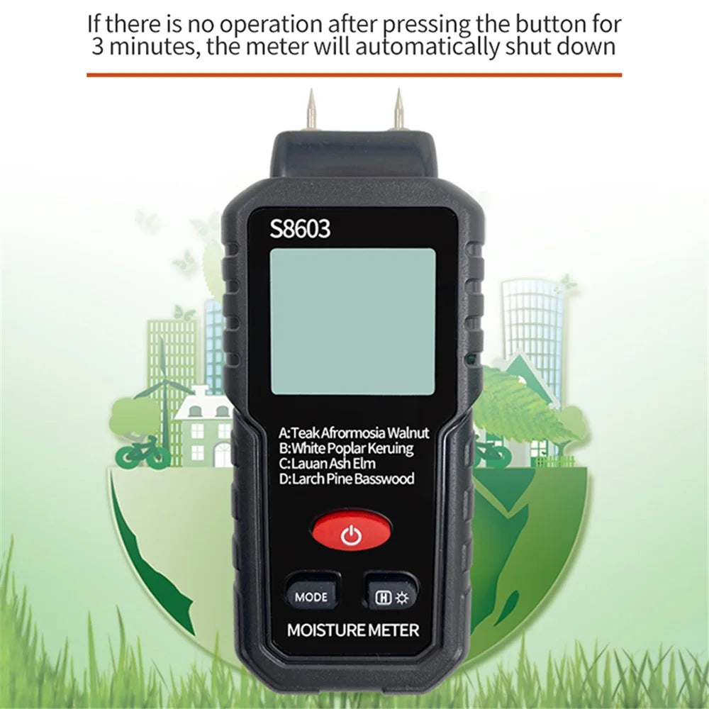 S8603 Digital Wood Moisture Meter Two Pins Wall Moisture Detector Paper Humidity Tester (No Battery) - 5