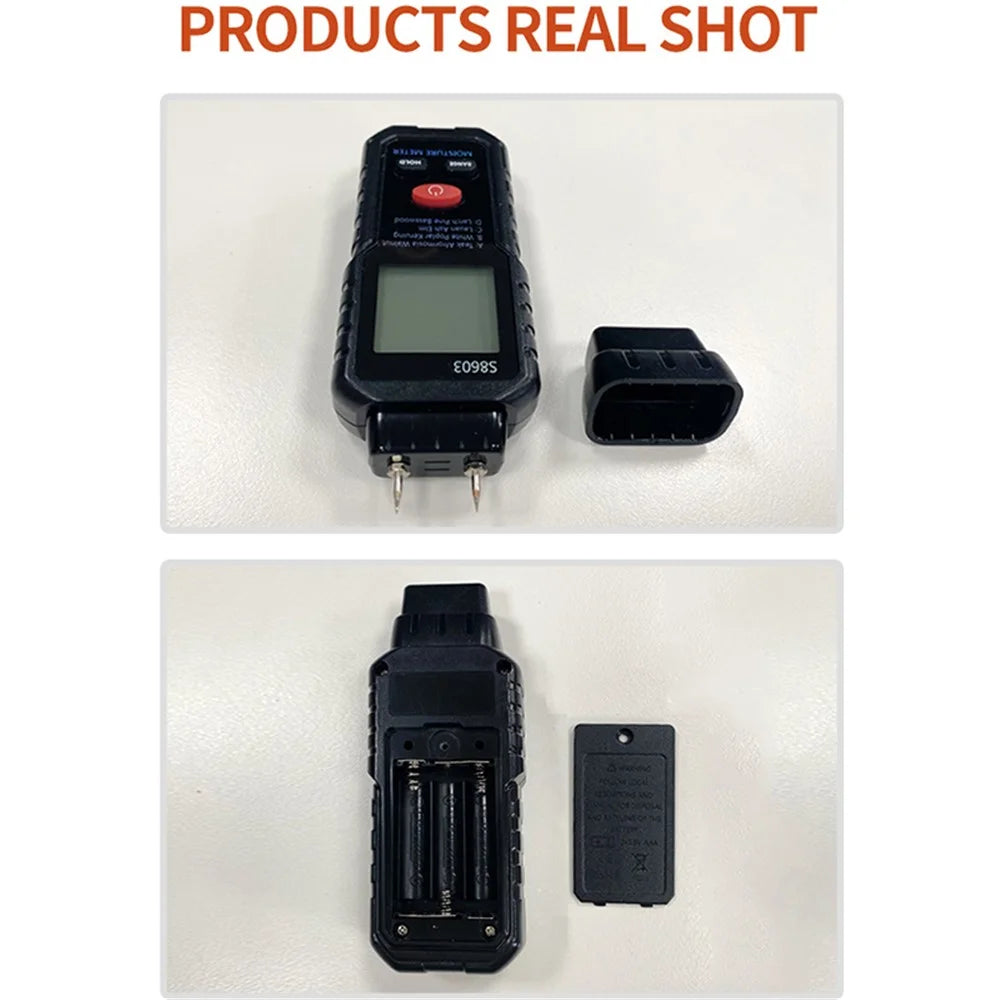 S8603 Digital Wood Moisture Meter Two Pins Wall Moisture Detector Paper Humidity Tester (No Battery) - 7