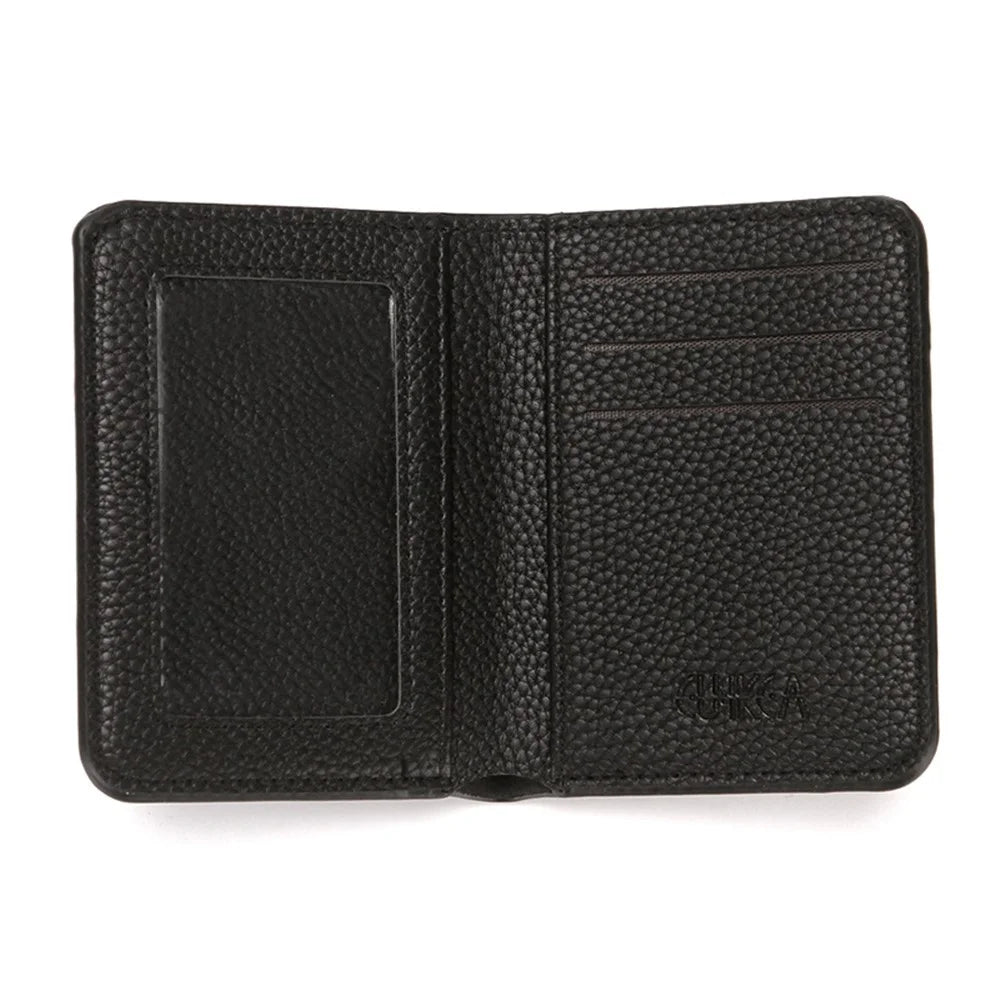 CULKCA HF048 Men's Wallet Litchi Texture Leather Card Pouch Billfold Coin Storage Bag - Black - 3