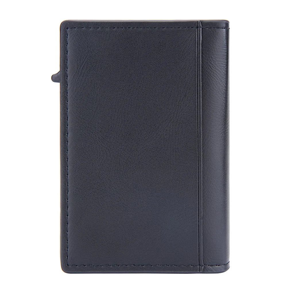 BAELLERRY K9297 RFID Blocking Pop Up Card Holder PU Leather + Zinc Alloy Card Storage Case - Black - 5