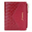 BAELLERRY NR095 Splicing Weave Design Wallet PU Leather Card Holder Small Change Coin Storage Bag - Red - 2