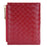 BAELLERRY NR095 Splicing Weave Design Wallet PU Leather Card Holder Small Change Coin Storage Bag - Red - 4