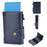 BAELLERRY K9211 Automatic Pop Up Card Case PU Leather Zinc Alloy RFID Blocking Card Holder - Blue - 1