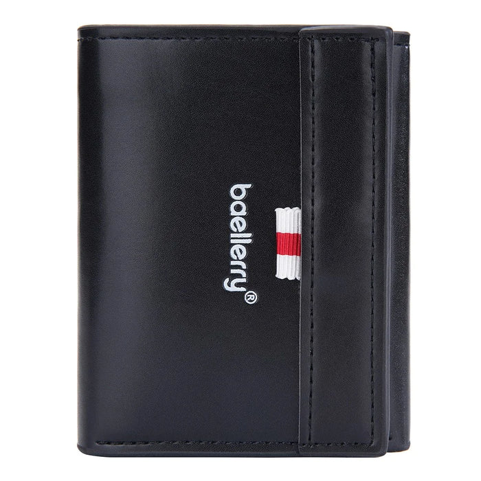 BAELLERRY D9212 RFID Blocking Credit Card ID Card Holder Case Easy Pop-up Slim Card Pouch Wallet - Black - 2
