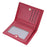 BAELLERRY NR097 Folding Zipper Short Wallet PU Leather Small Coin Purses Multiple Card Holder - Red - 4